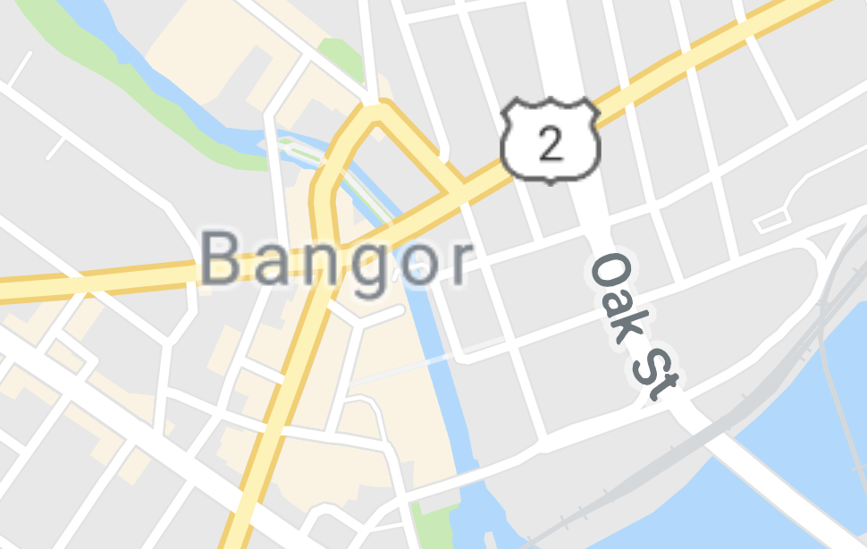 Map of Bangor, ME