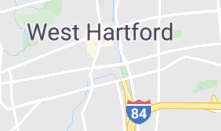 Map of West Hartford, CT