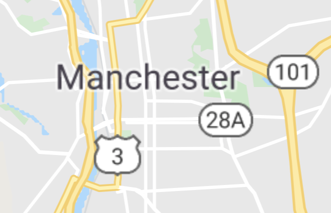 Map of Manchester, NH