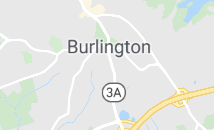 Map of Burlington, MA