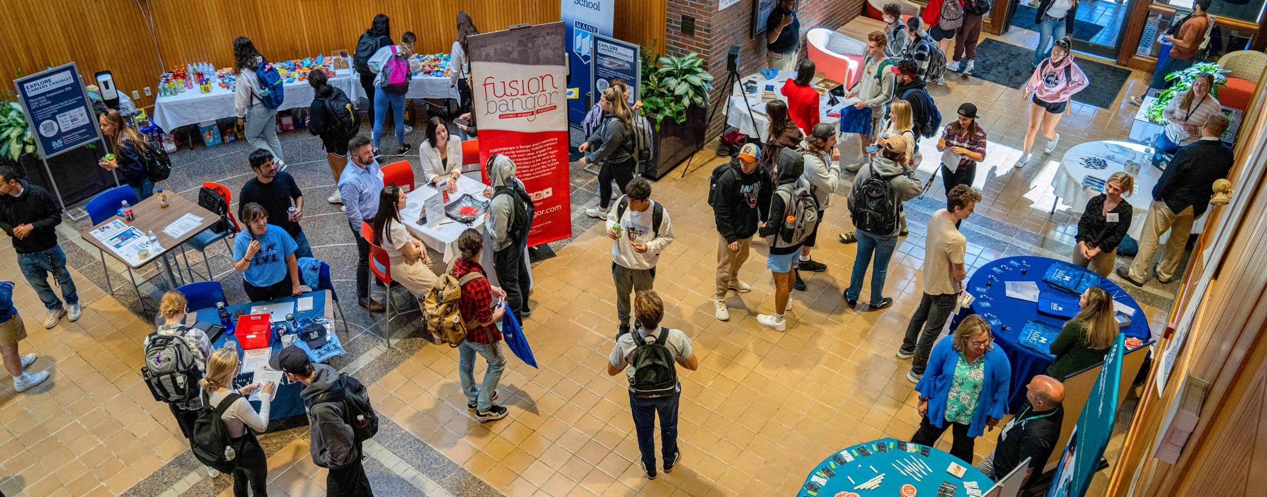 A photo of a Maine Business School marketing fair