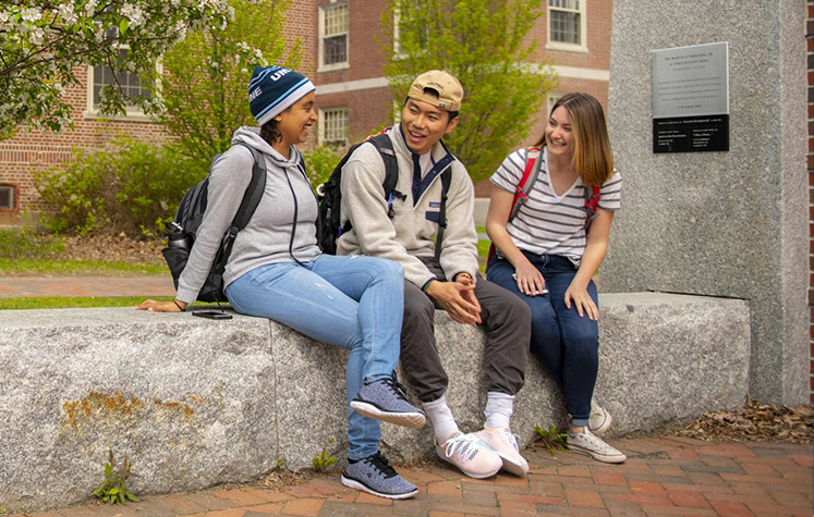 A photo of students laughing