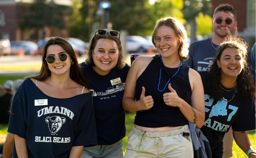 A photo of a group of first-year students