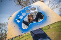 When you walk across campus you'll see our blue bear paws along the way